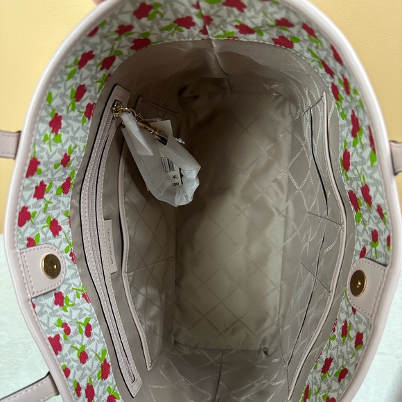 ๐ Michael Kors Carter Large Open Tote Mono Multi Leather Shoulder Bag Jet Set - Picture 10 of 16